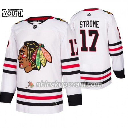 Chicago Blackhawks Dresy Dylan Strome 17 Adidas 2019-2020 Bílá Authentic - Dětské Chicago Blackhawks Dresy Dylan Strome 17 Adidas 2019-2020 Bílá Authentic - Dětské